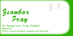 zsombor pray business card